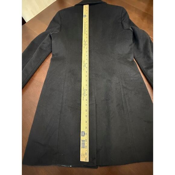Calvin Klein Classic Single Breasted Wool Poly Cashmere Coat Black Sz 12 $440 - Picture 9 of 15